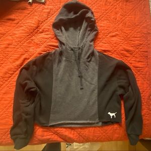 Victoria’s Secret PINK Color Block Cropped Hoodie